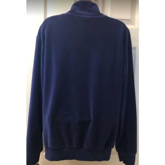 Vintage Irvine Park Women's Blue Velour Jacket Medium Long Sleeve Retro - Picture 4 of 11